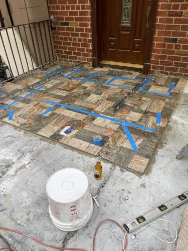 installing tiles outside (4)